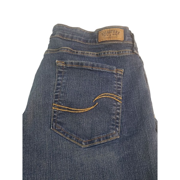 Levis Modern Straight Denim Jeans Womens 32X34 Blue Dark Wash Mid Rise Work Wear - Picture 2 of 13